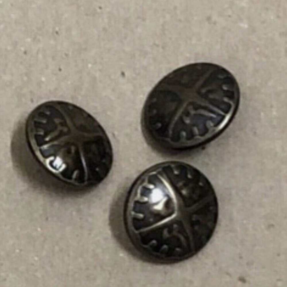 Set of 3 Free People Downtown Brocade Plum Peacoat Cuff Buttons Only